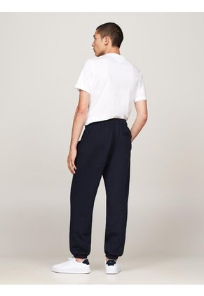 Joggers Azul De Felpa Con Bajos Elásticos Tommy Hilfiger