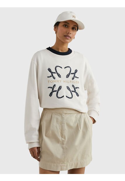 Saco Blanco Modern Con Logo De Cuerda Para Mujer Tommy Hilfiger