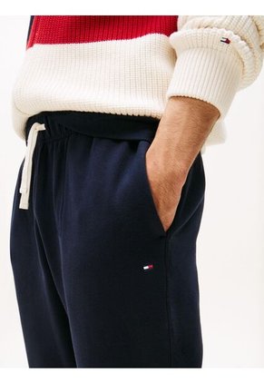 Joggers Azul De Felpa Con Bajos Elásticos Tommy Hilfiger