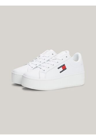 Tenis Blancos De Plataforma De Cuero Essential Tommy Hilfiger Tommy Hilfiger