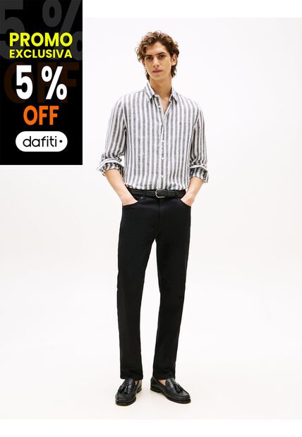 Jeans Negro Denton De Color Negro Tommy Hilfiger
