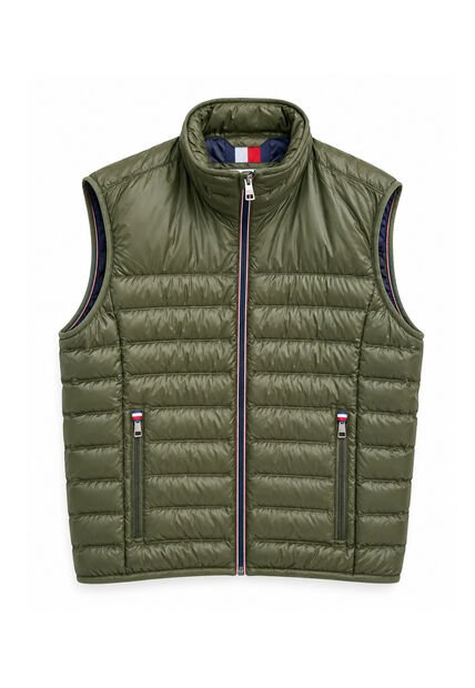 Chaleco Verde Sin Mangas Con Detalles Distintivos Tommy Hilfiger