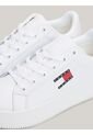 Tenis Blancos De Plataforma De Cuero Essential Tommy Hilfiger de Tommy Hilfiger