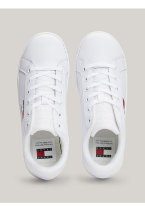 Tenis Blancos De Plataforma De Cuero Essential Tommy Hilfiger