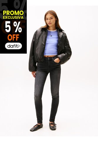 Jeans Gris Nora De Corte Skinny Y Talle Medio Tommy Jeans Tommy Hilfiger