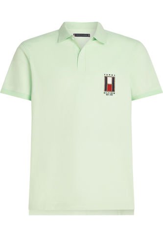 Polo Verde De Corte Regular Con Logo Vertical Tommy Hilfiger Tommy Hilfiger