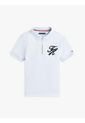Polo Celeste Con Cierre De Cremallera Con Logo Script Tommy Hilfiger de Tommy Hilfiger