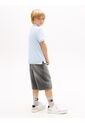 Polo Celeste Con Cierre De Cremallera Con Logo Script Tommy Hilfiger de Tommy Hilfiger