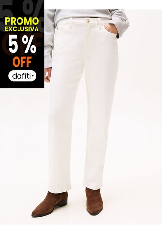 Jeans Blanco Clásico De Corte Recto Tommy Hilfiger Tommy Hilfiger