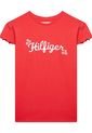 Camiseta Niña Roja Con Logo Floral Tommy Hilfiger de Tommy Hilfiger