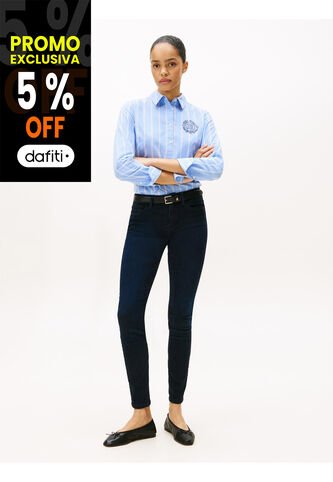 Jeans Azul Como Ceñidos De Talle Medio Tommy Hilfiger Tommy Hilfiger