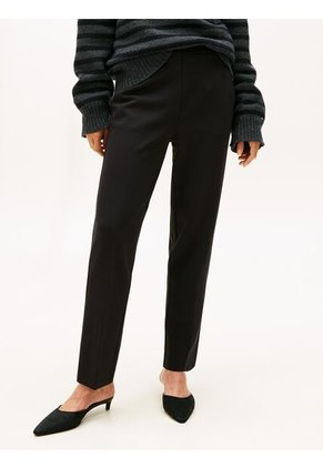 Pantalón Negro Pull On Con Logo Tommy Hilfiger