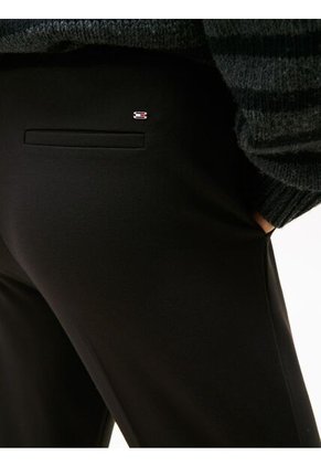 Pantalón Negro Pull On Con Logo Tommy Hilfiger