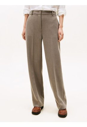 Pantalón Marrón De Pierna Recta Con Corte Amplio Tommy Hilfiger