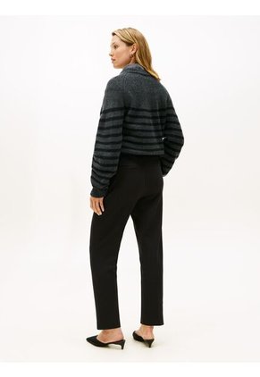 Pantalón Negro Pull On Con Logo Tommy Hilfiger