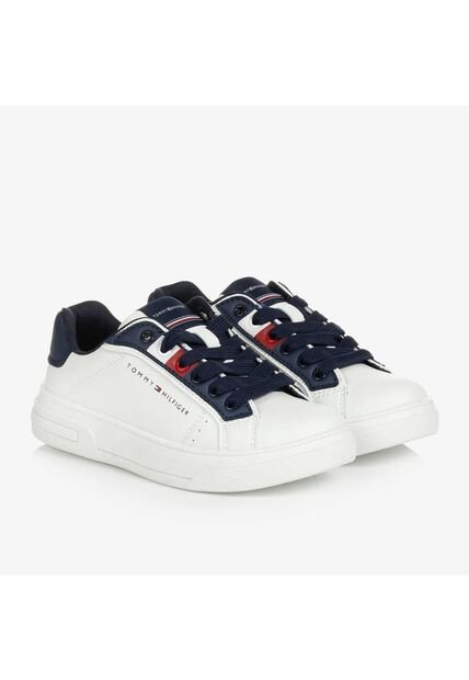 Tenis Casual Para Niños Blanco Tommy Hilfiger