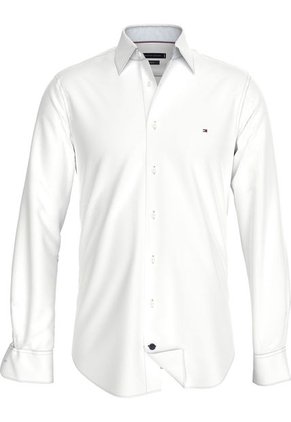 Camisa Blanca Stretch Solida De Corte Regular Tommy Hilfiger