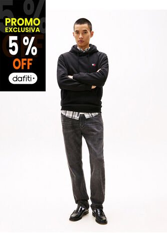 Jeans Gris Ryan Negros, Ajustados Y Rectos Con Efecto Desteñido Tommy Jeans Tommy Hilfiger