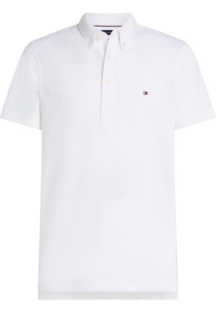 Polo Blanco Popover De Corte Regular Tommy Hilfiger