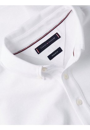 Polo Blanco Popover De Corte Regular Tommy Hilfiger