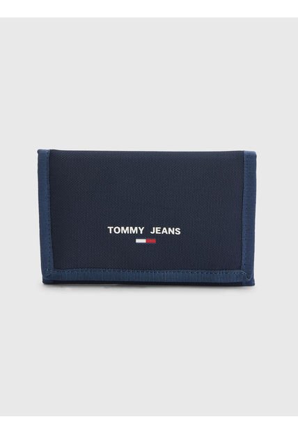 Billetera Azul Essential Con Logo Tommy Hilfiger