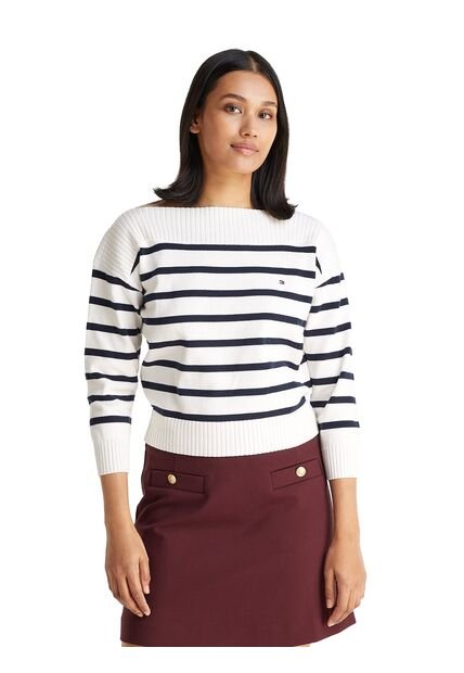 Saco Multicolor De Cuello Barco Y Mangas 3/4 Tommy Hilfiger