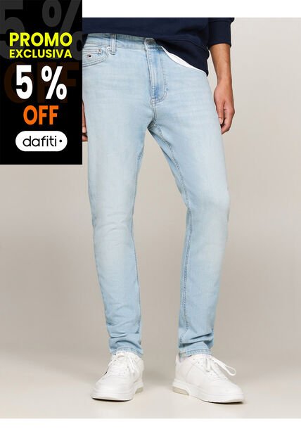 Jeans Azul Simon Ceñidos Con Efecto Desteñido Tommy Jeans