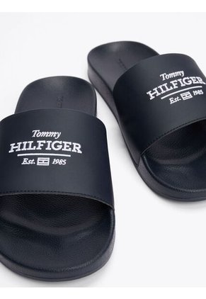 Sandalias Azul Con Logo Bordado Tommy Hilfiger