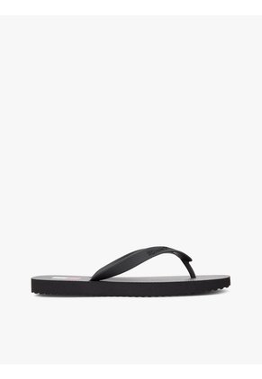 Sandalias Negro Con Inscripción En La Tira Tommy Hilfiger