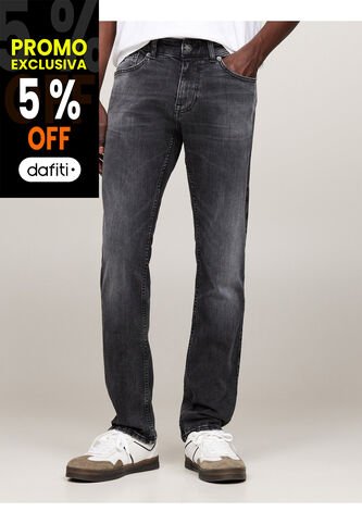 Jeans Gris Scanton Slim Y Desteñidos De Color Negro Tommy Jeans Tommy Hilfiger