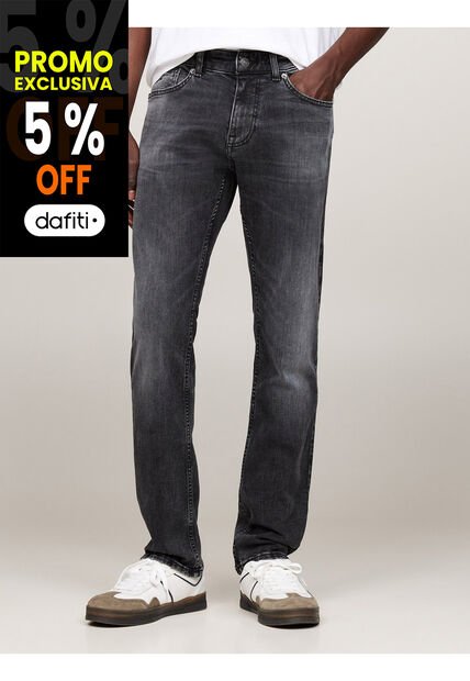 Jeans Gris Scanton Slim Y Desteñidos De Color Negro Tommy Jeans
