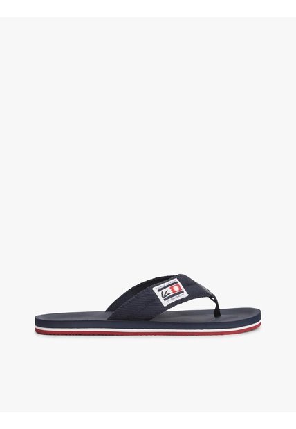 Sandalia Azul Marino Playera Con Parche Tommy Hilfiger
