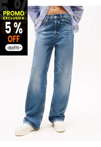 Jeans Azul Tommy Girl Amplios De Talle Bajo Tommy Jeans Tommy Hilfiger