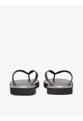 Sandalias Negro Con Inscripción En La Tira Tommy Hilfiger
