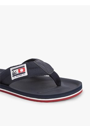 Sandalia Azul Marino Playera Con Parche Tommy Hilfiger