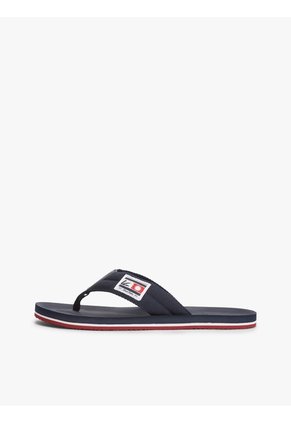 Sandalia Azul Marino Playera Con Parche Tommy Hilfiger