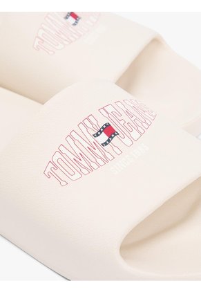 Sandalias Blanco Con Logo Ondulado Tommy Hilfiger