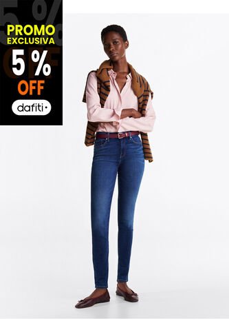 Jeans Azul Como Ceñidos De Talle Medio Tommy Hilfiger Tommy Hilfiger