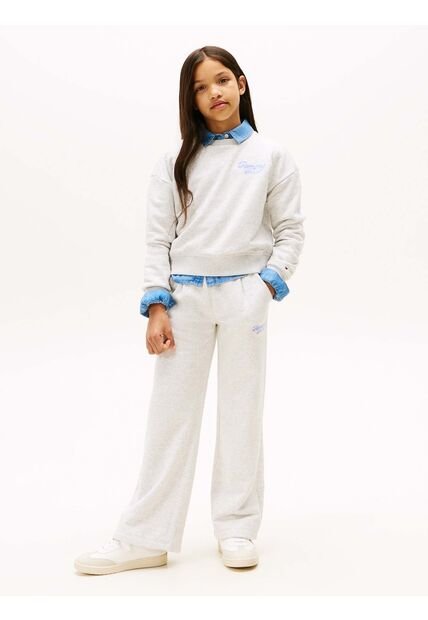 Joggers Gris Varsity Anchos Con Logo Tommy Hilfiger