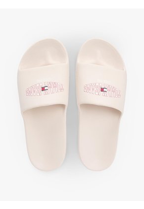 Sandalias Blanco Con Logo Ondulado Tommy Hilfiger