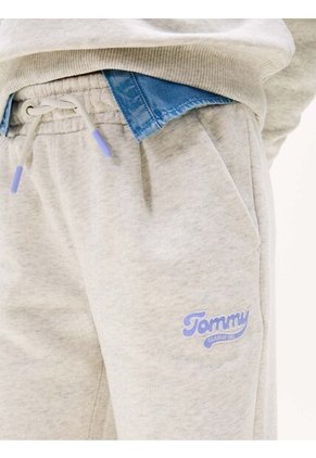 Joggers Gris Varsity Anchos Con Logo Tommy Hilfiger