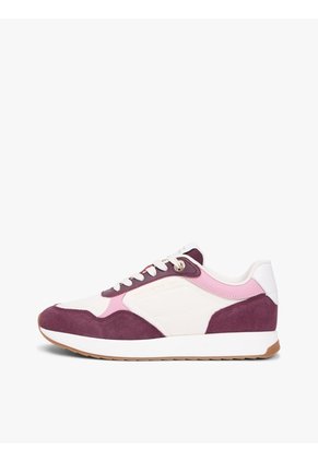 Tenis Beige Runner De Materiales Mixtos Tommy Hilfiger