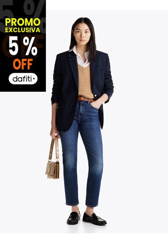 Jeans Azul Tobilleros, Ajustados Y Desteñidos De Talle Alto Tommy Hilfiger Tommy Hilfiger