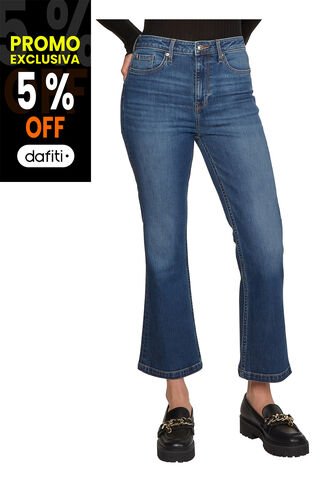 Jeans Azul Con Corte De Pescador Y Con Logo Tommy Hilfiger Tommy Hilfiger