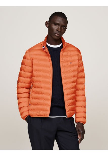 Chaqueta Naranja Acolchada Plegable Termal Tommy Hilfiger