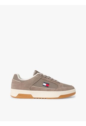 Tenis Beige De Lona Y Cuero Con Suela Cupsole Tommy Hilfiger
