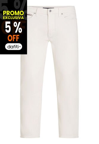 Pantalón Blanco Denton De Corte Recto Tommy Hilfiger Tommy Hilfiger