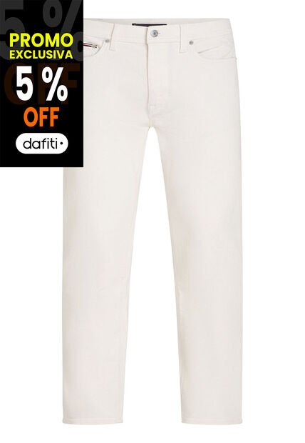 Pantalón Blanco Denton De Corte Recto Tommy Hilfiger