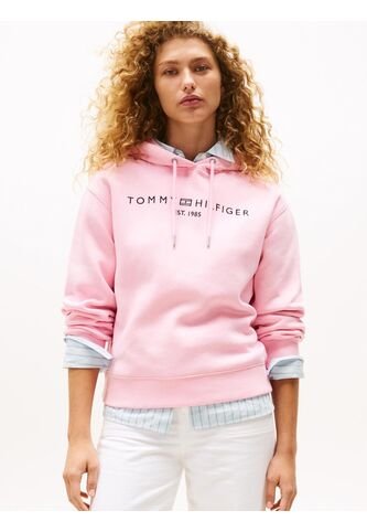 Buzo Rosa Con Capota, Cordón Y Logo Bordado Tommy Hilfiger Tommy Hilfiger