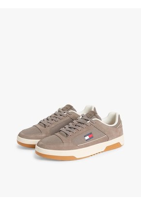 Tenis Beige De Lona Y Cuero Con Suela Cupsole Tommy Hilfiger